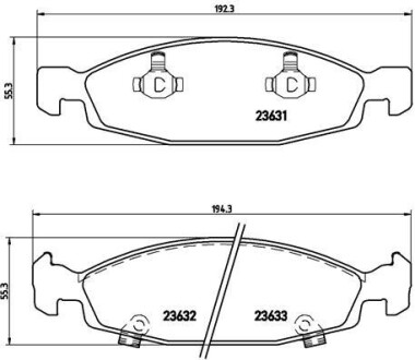 Гальмівні колодки дискові brembo p37 005