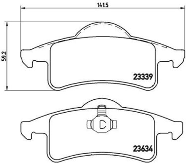 Комплект гальмівних колодок brembo p37006 (фото 1)