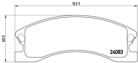 Комплект гальмівних колодок brembo p37 008