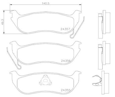 Гальмівні колодки дискові brembo p37 009