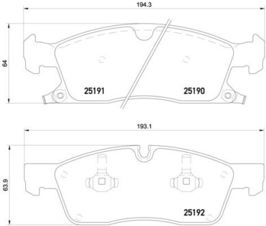 Колодки гальмівні дискові brembo p37 017