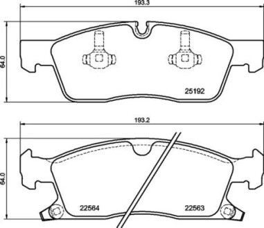 Гальмівні колодки дискові brembo p37 027