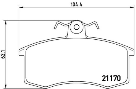 Комплект гальмівних колодок brembo p41 003