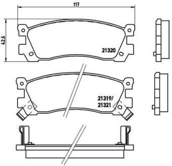 Гальмівні колодки дискові brembo p49 025