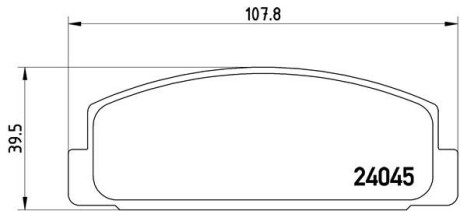 Комплект гальмівних колодок brembo p49 036