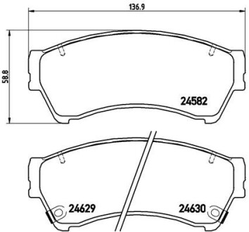 Комплект гальмівних колодок brembo p49 039