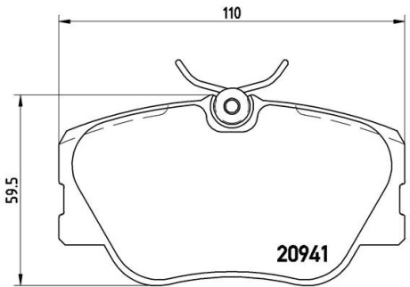 Колодки тормозные brembo p50008 (фото 1)