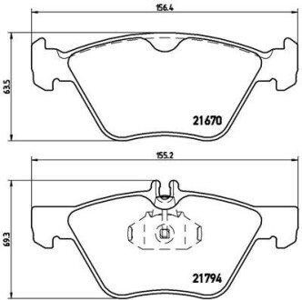 Комплект гальмівних колодок brembo p50 026