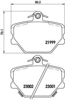 Гальмівні колодки, дискові brembo p50 038