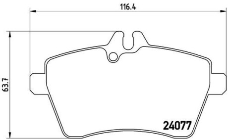 Комплект гальмівних колодок brembo p50 056