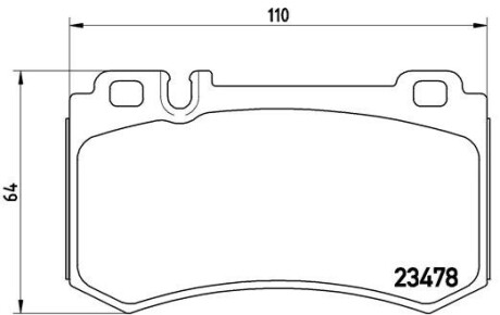 Комплект гальмівних колодок brembo p50 061