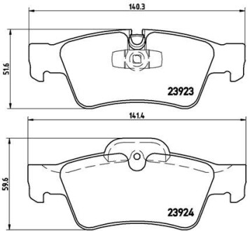 Комплект гальмівних колодок brembo p50 064