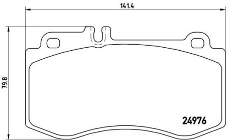 Комплект гальмівних колодок brembo p50 087