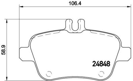 Комплект гальмівних колодок brembo p50 091