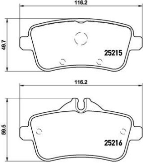 Гальмівні колодки дискові brembo p50 101