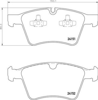 Комплект гальмівних колодок brembo p50 115