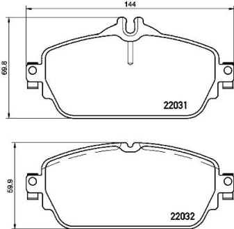 Комплект гальмівних колодок brembo p50 118