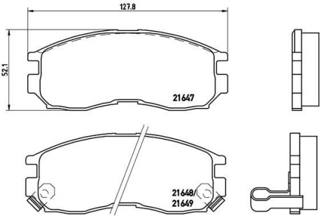 Гальмівні колодки дискові brembo p54 014