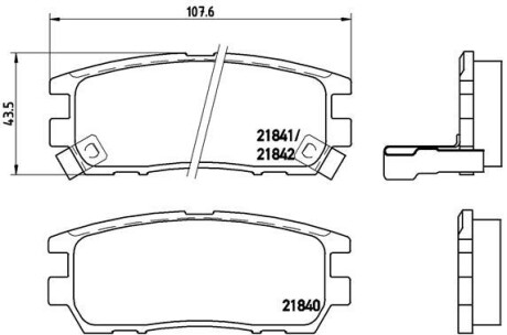 Комплект гальмівних колодок brembo p54 018