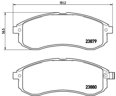 Гальмівні колодки дискові brembo p54 033