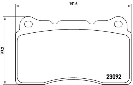 Комплект гальмівних колодок brembo p54 040