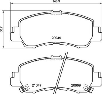 Гальмівні колодки дискові brembo p54 061