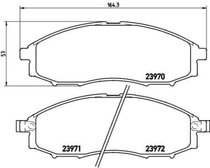 Комплект гальмівних колодок brembo p56 049