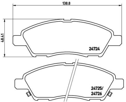 Колодки гальмівні дискові brembo p56 070