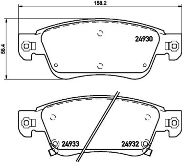 Гальмівні колодки дискові brembo p56 080