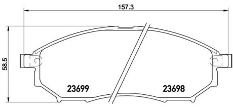 Гальмівні колодки дискові brembo p56094 (фото 1)