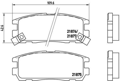 Гальмівні колодки дискові brembo p59021 (фото 1)