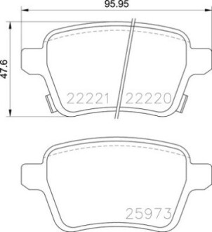 Гальмівні колодки дискові brembo p59086 (фото 1)