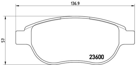 Комплект гальмівних колодок brembo p61 068