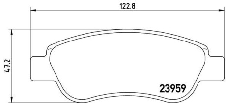 Комплект гальмівних колодок brembo p61 081