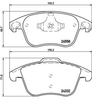 Комплект гальмівних колодок brembo p61 117