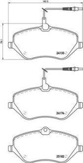 Тормозные колодки дисковые brembo p61 119