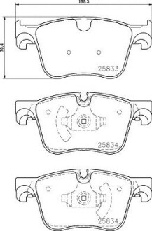 Колодки гальмівні дискові (комплект 4 шт) brembo p61127 (фото 1)