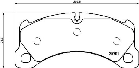 Гальмівні колодки дискові brembo p65 033