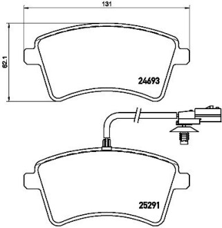 Гальмівні колодки дискові brembo p68 058