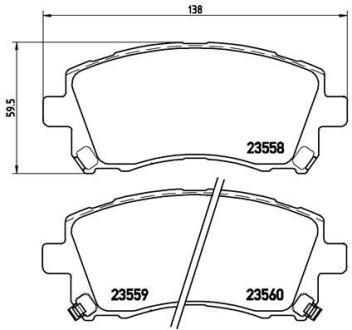 Колодки гальмівні дискові brembo p78 010