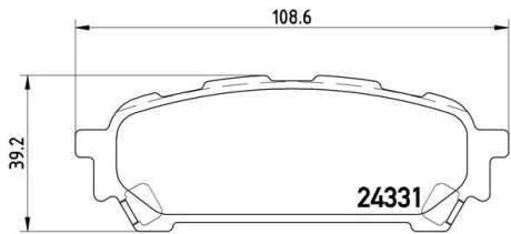 Комплект гальмівних колодок brembo p78 014