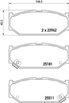 Гальмівні колодки дискові brembo p79 031