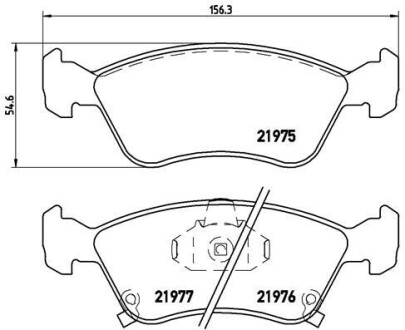 Гальмівні колодки дискові brembo p83 041