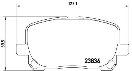 Комплект гальмівних колодок brembo p83 061