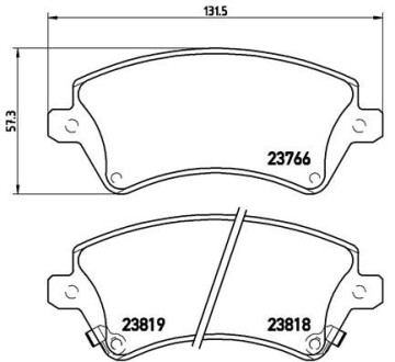 Гальмівні колодки дискові brembo p83 064