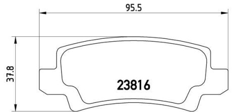 Комплект гальмівних колодок brembo p83 065