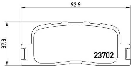 Комплект гальмівних колодок brembo p83 088