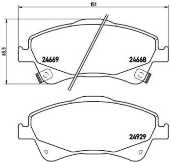 Комплект гальмівних колодок brembo p83 109