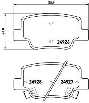 Гальмівні колодки дискові brembo p83 114