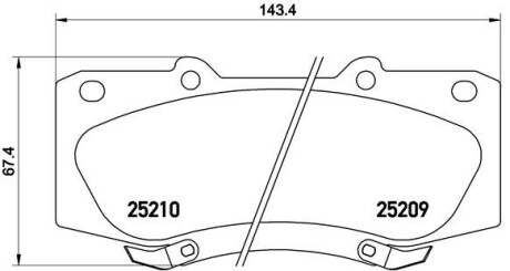 Комплект гальмівних колодок brembo p83 140